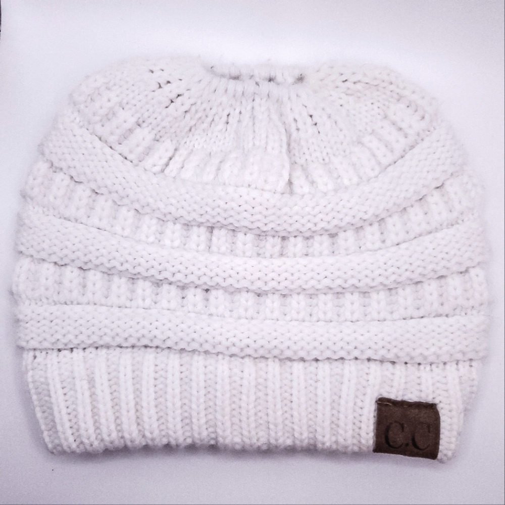 Classic White CC Beanie!
